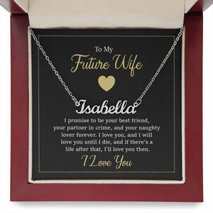 To My Future Wife I Promise Personalized Name Necklace Stainless Steel Custom Na